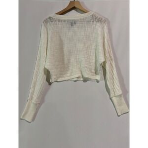 Express Knit Crop Sweater White XS Coquette Knitwear Clean Girl Minimalist
